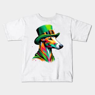Azawakh Showcases Spirit of Saint Patrick's Day Kids T-Shirt